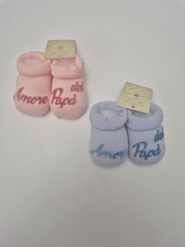 Babbucce in pura lana Amore del Papà vari colori