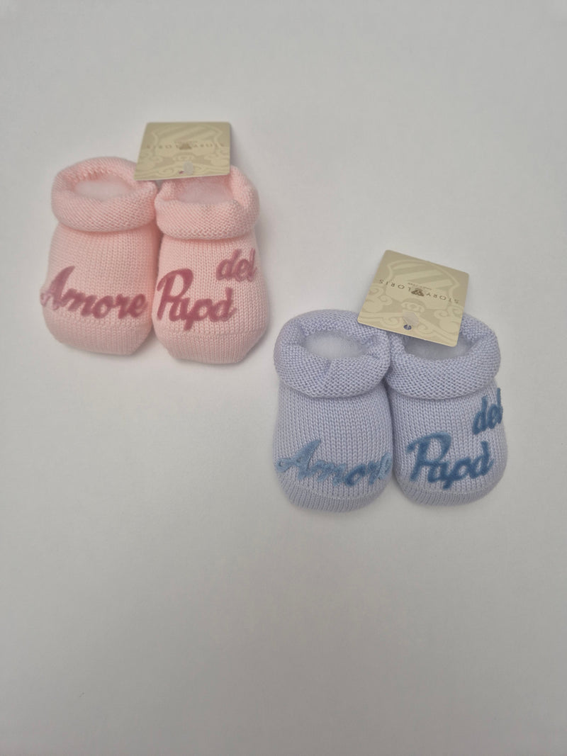 Babbucce in pura lana Amore del Papà vari colori