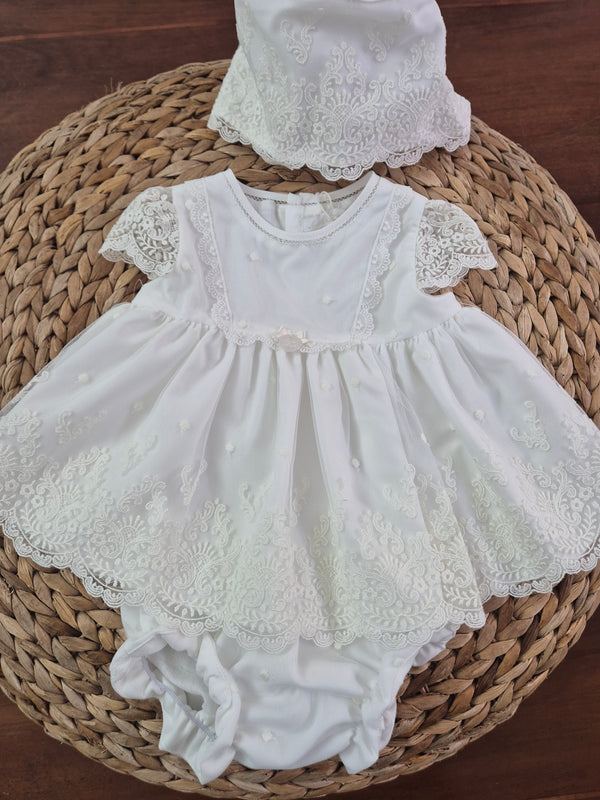 Completo battesimale con culotte