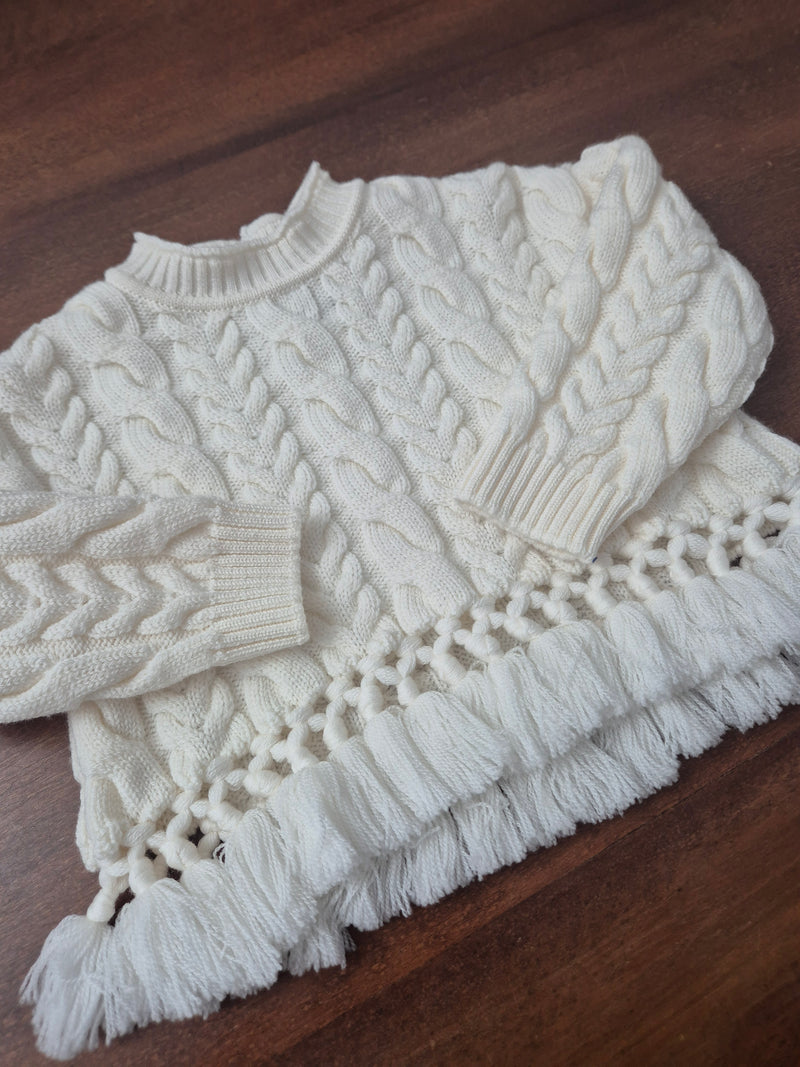 Maglioncino bimba trecce