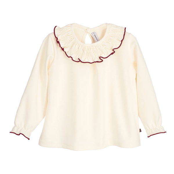 Maglia con collo rouche vari colori