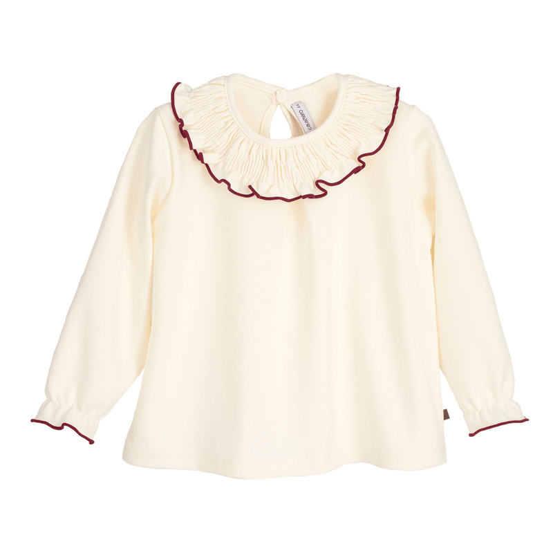 Maglia con collo rouche vari colori