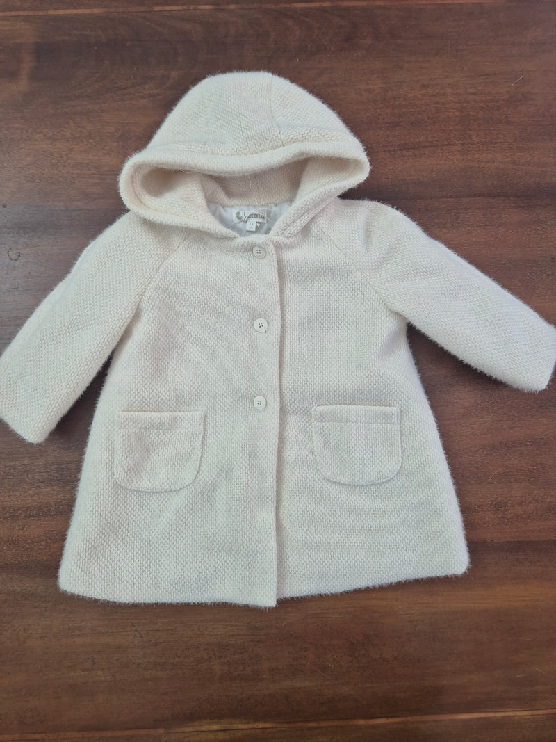 Cappotto in panno con cappuccio