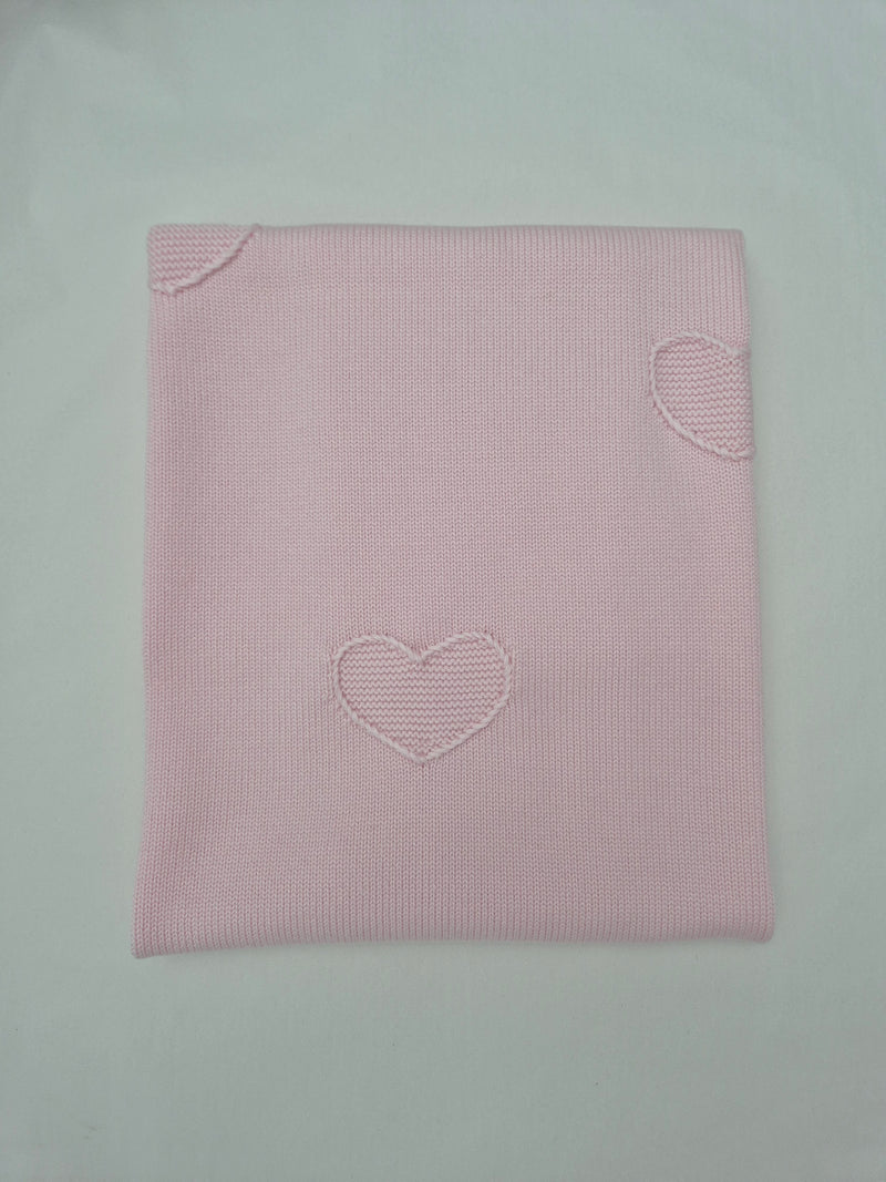 Coperta in pura lana cuoricini