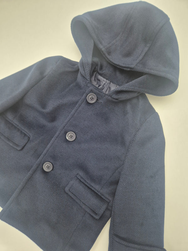 Cappotto con cappuccio in panno