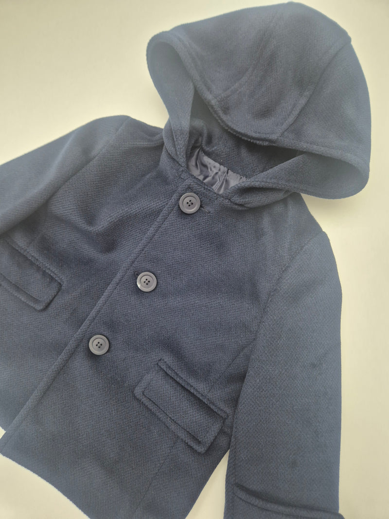 Cappotto con cappuccio in panno