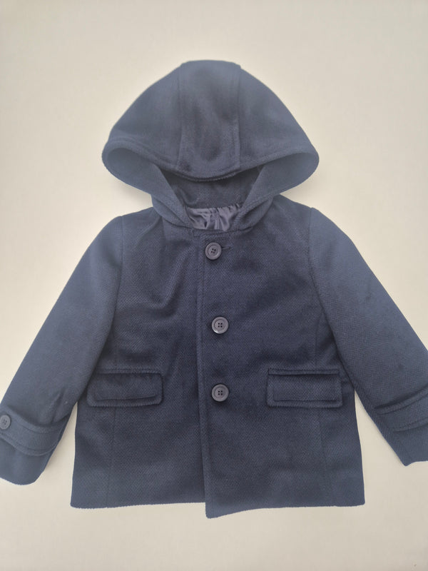 Cappotto con cappuccio in panno