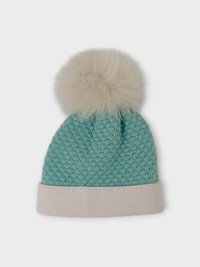 Tutina in pura lana mongolfiera con cappellino e babbucce