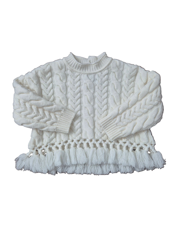 Maglioncino bimba trecce