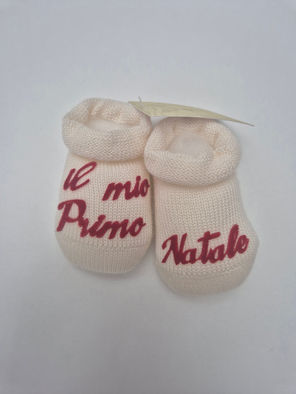Babbucce in pura lana il mio Primo Natale