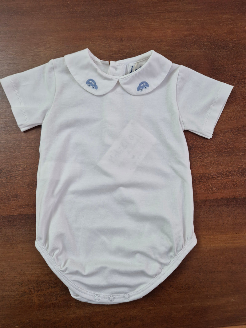 Body in cotone Jersey con ricamo macchinine