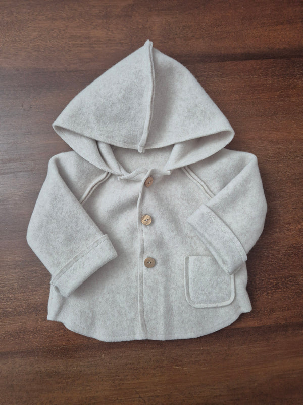 Giacca in pile con cappuccio