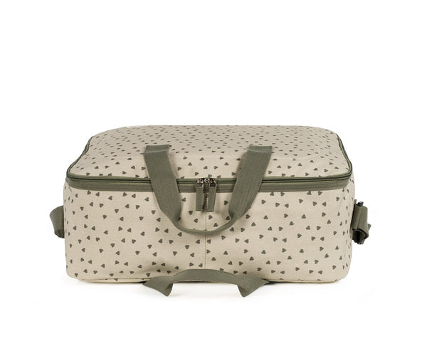 Valigia poppy cuori muschio