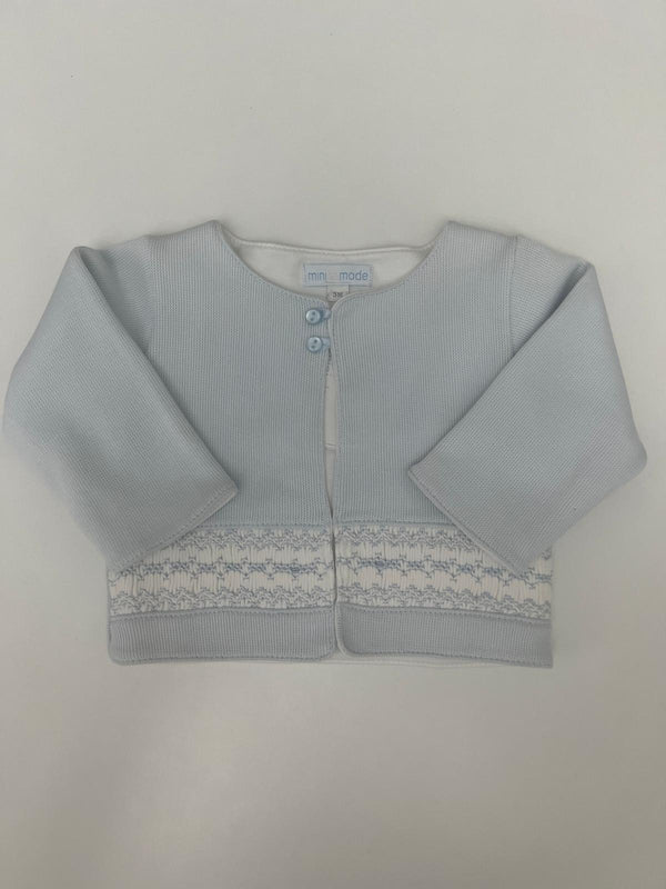 Cardigan in cotone pima punto smock