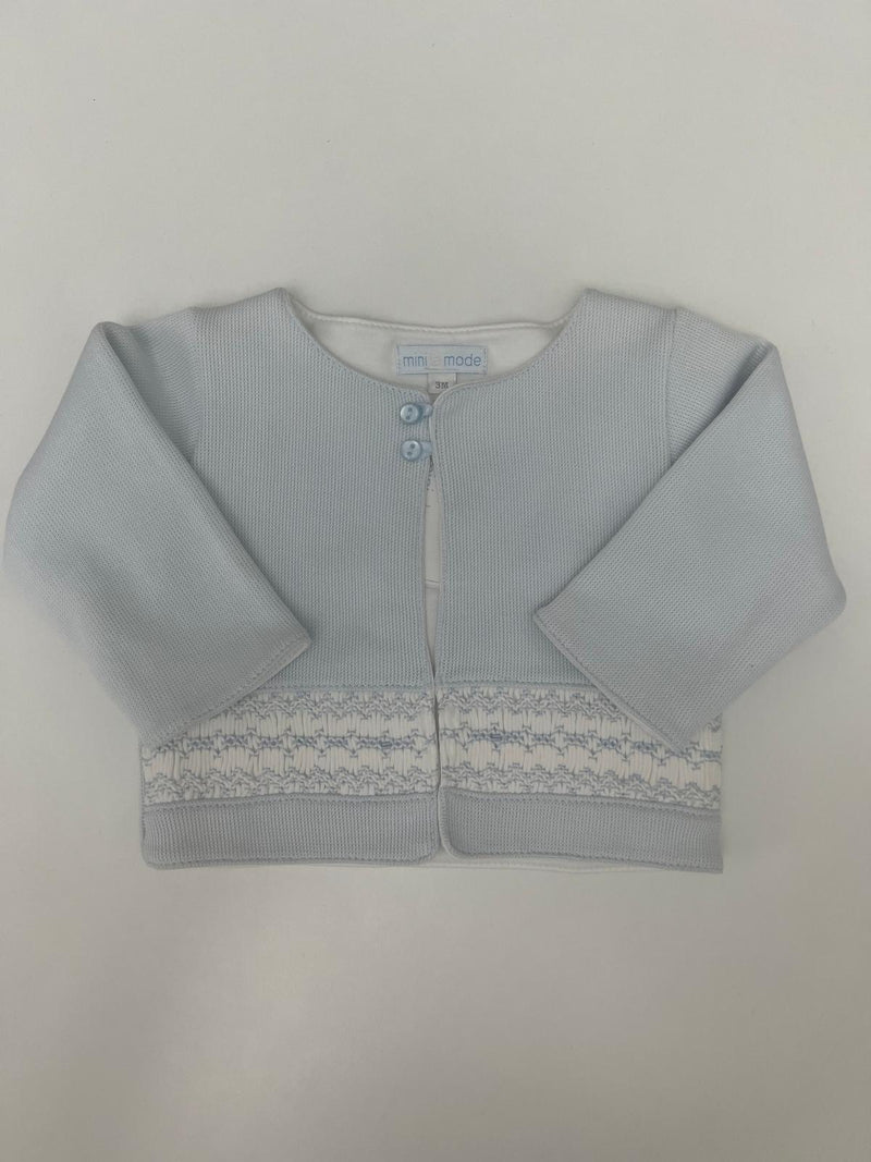 Cardigan in cotone pima punto smock