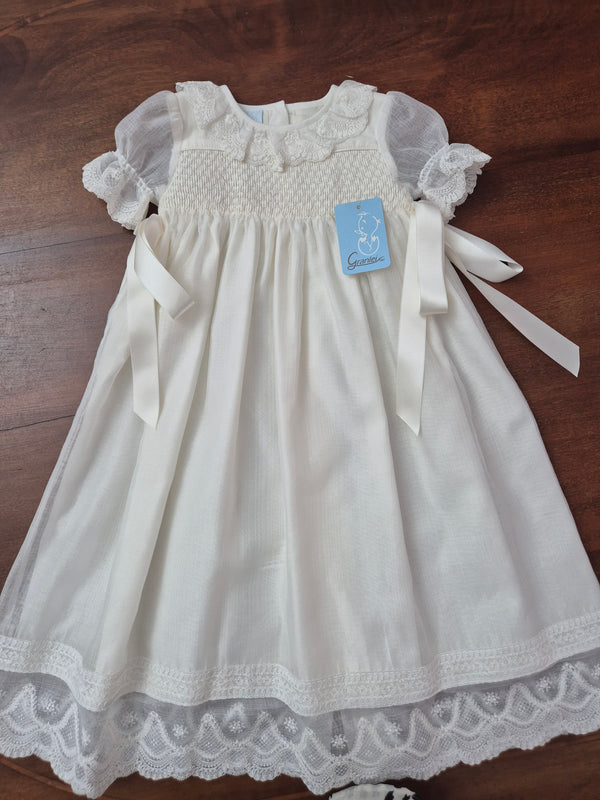 Abito lungo battesimale in tulle