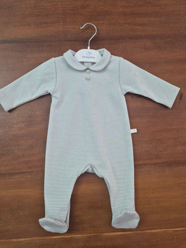 Tutina in cotone interlock a righe