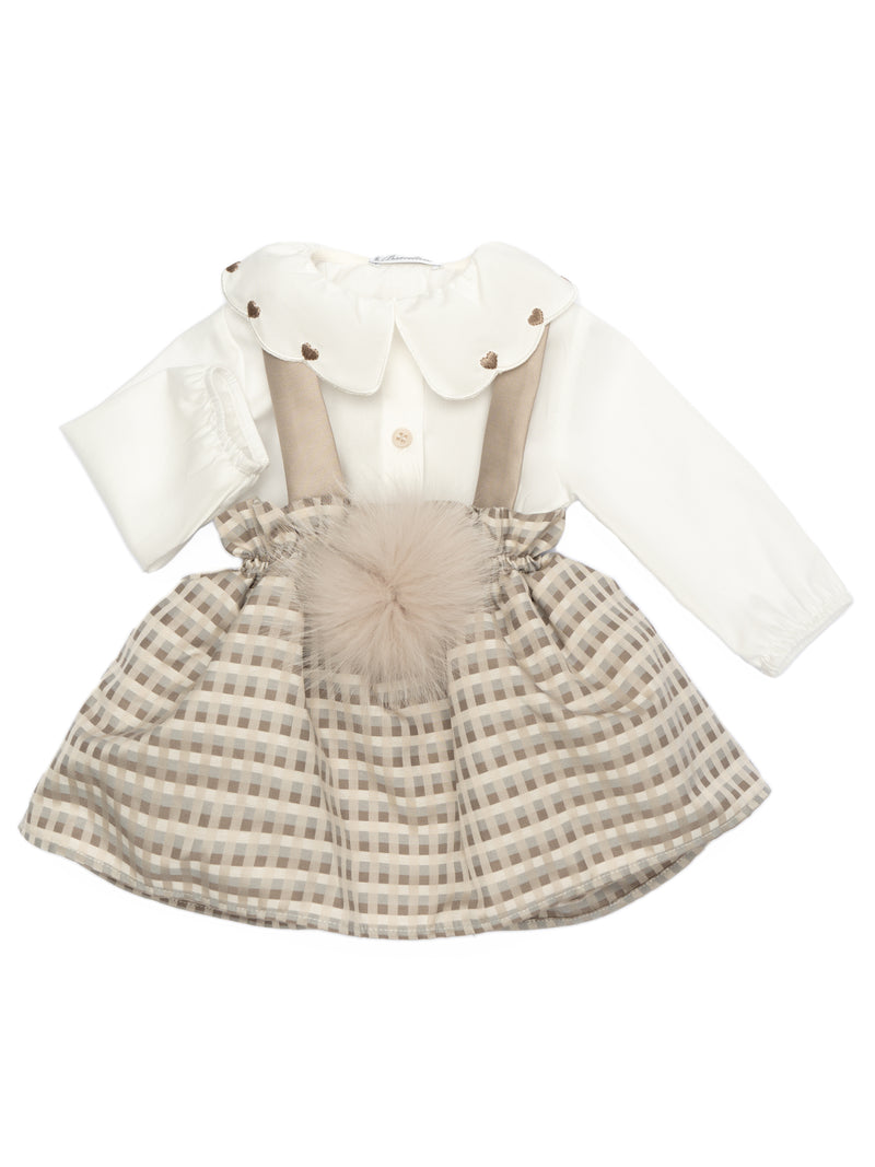 Completo 2 pezzi con pompon volpe