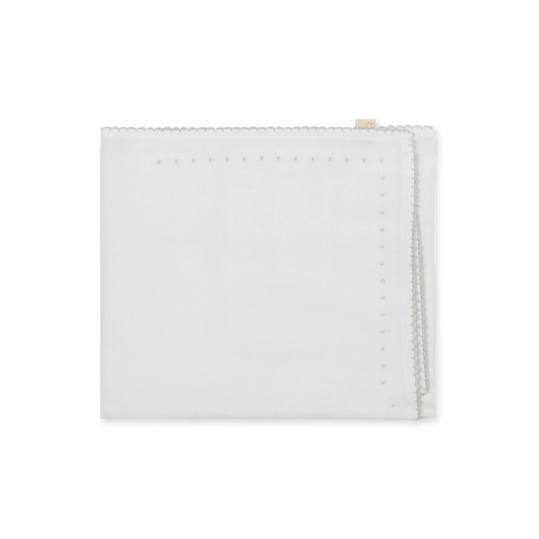 Quadrato mussola in cotone pois grigi