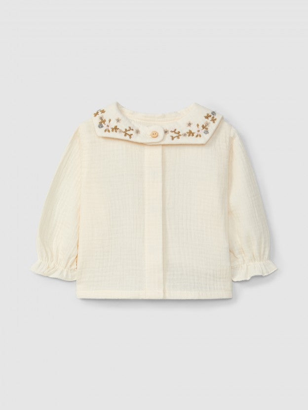 Camicia in mussola floreale