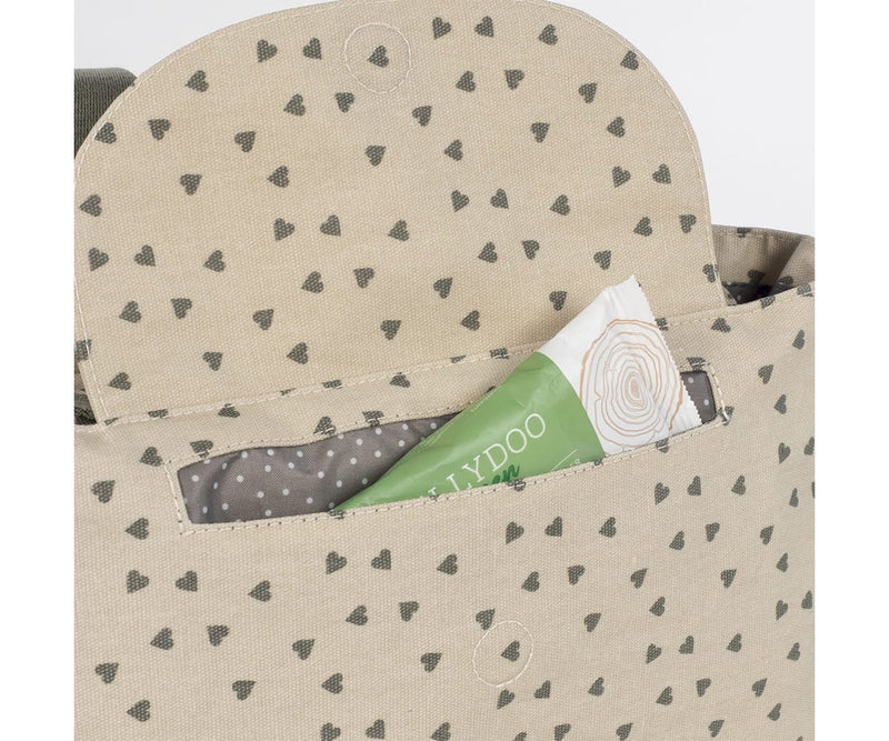 Borsa organizer poppy cuori muschio