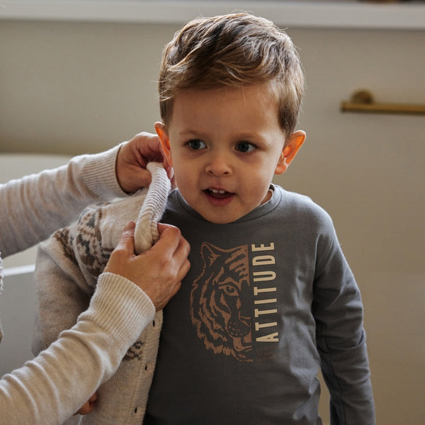 T-shirt bimbo cotone tigre