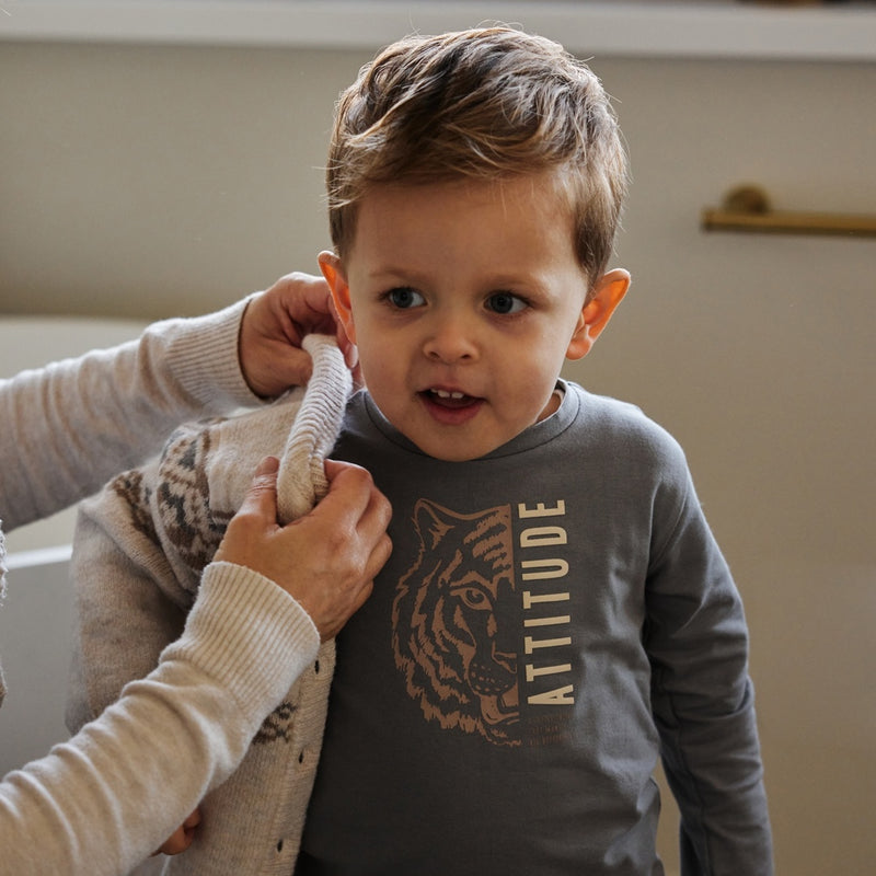 T-shirt bimbo cotone tigre