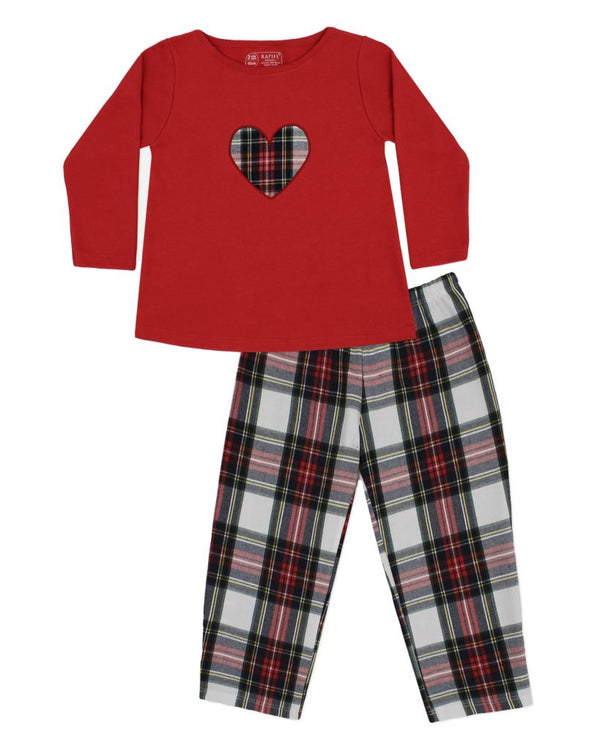 Pigiama bimba in tartan caldo cotone